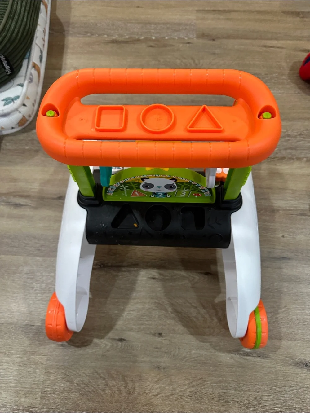 Panda Activity Walker with Orange & Green Accents - Educational Push Toy